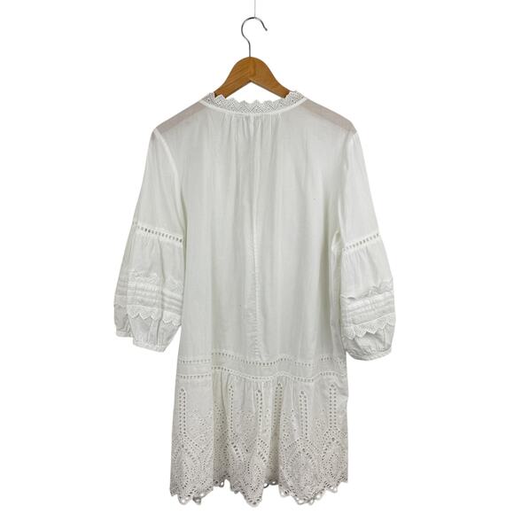 Club Monaco White Eyelet Mini Dress - Picture 6 of 6
